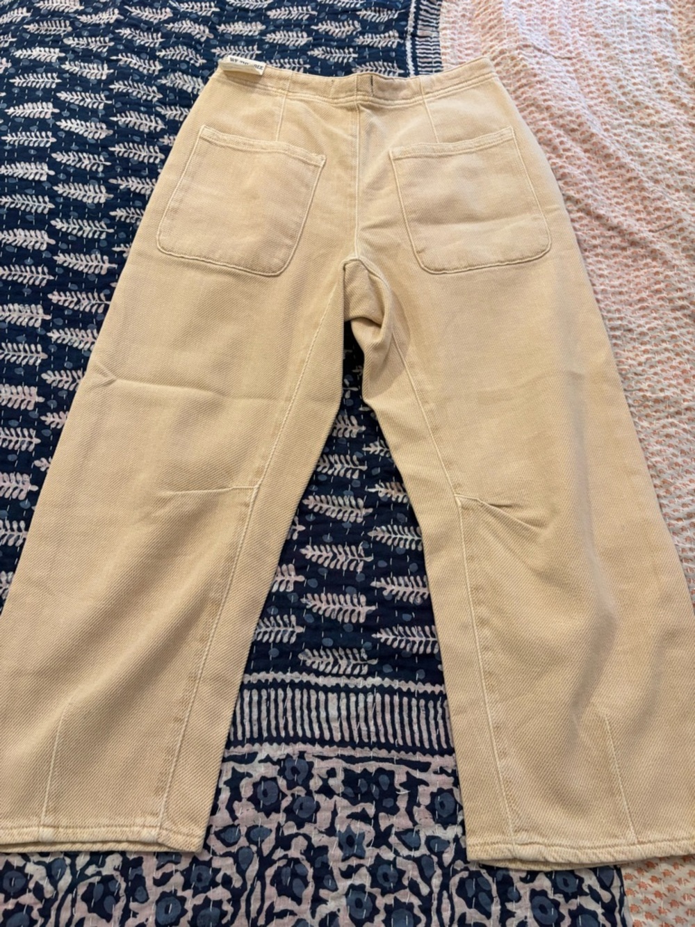 We The Free Osaka Mid rise Barrel Corduroy Pants in Tan - Picture 4 of 12
